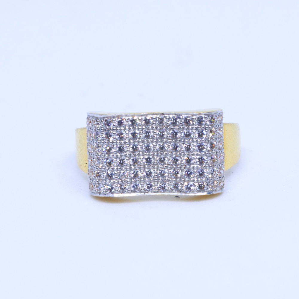 916 / 22KT gold CZ Dailyware ring for Men GRG00047