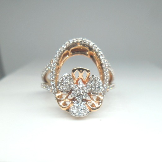18KT Rose Gold Fancy Special Bridal Ring For Ladies LRG0479