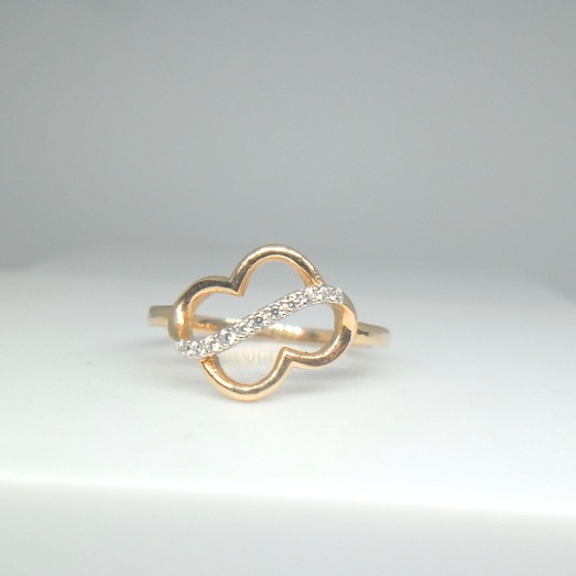 18KT Rose Gold Fancy Delicate casualware Ring For Ladies LRG0342