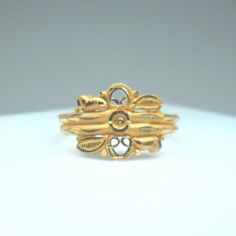 22kt / 916 hand made hollow ring for women lRG0503