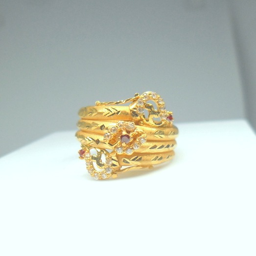 22kt / 916 hand made fashion finger ring women ladies traditional lrg0587