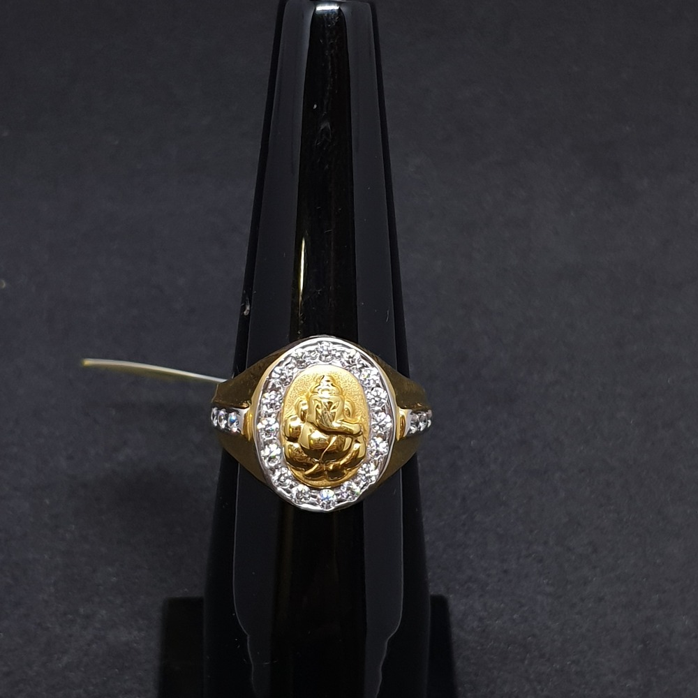 Ganpati Gents Ring Diamond GRG-0176