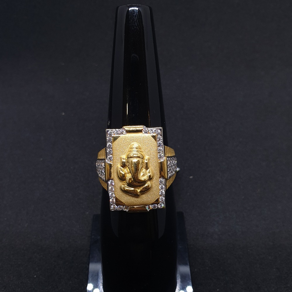 Ganpati Gents Ring Diamond GRG-0175