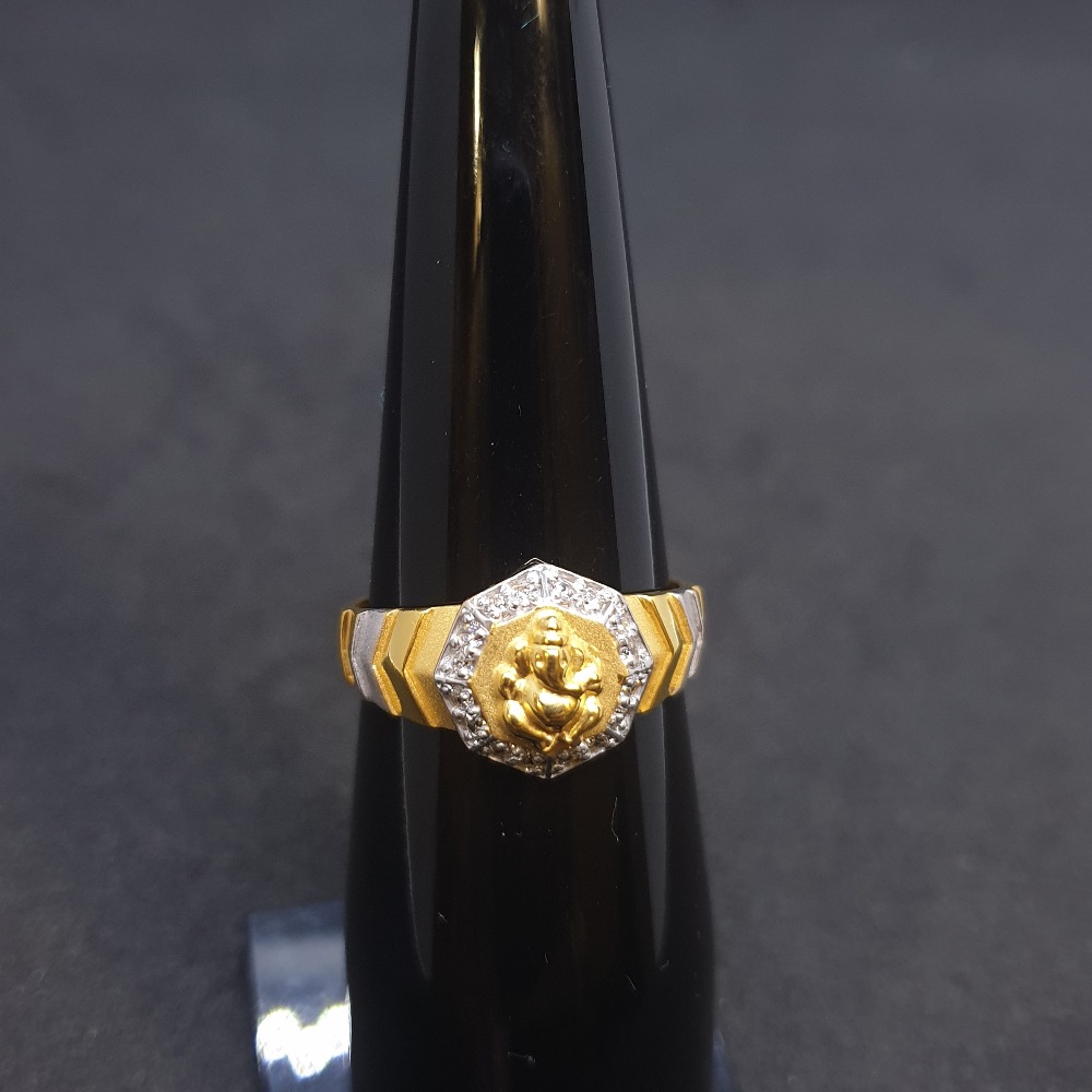 Ganpati Gents Ring Diamond GRG-0151