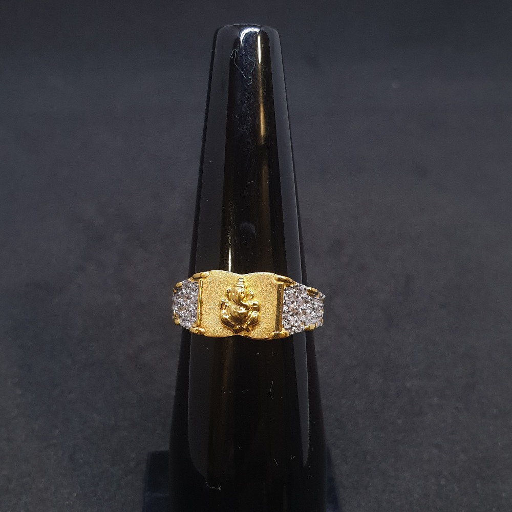 Ganpati Gents Ring Diamond GRG-0148