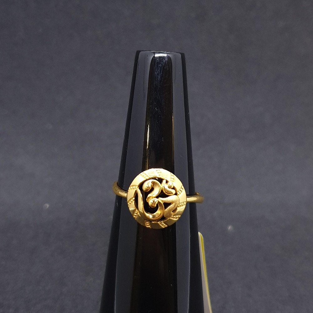 Om Ladies Ring Plain LRG-0315