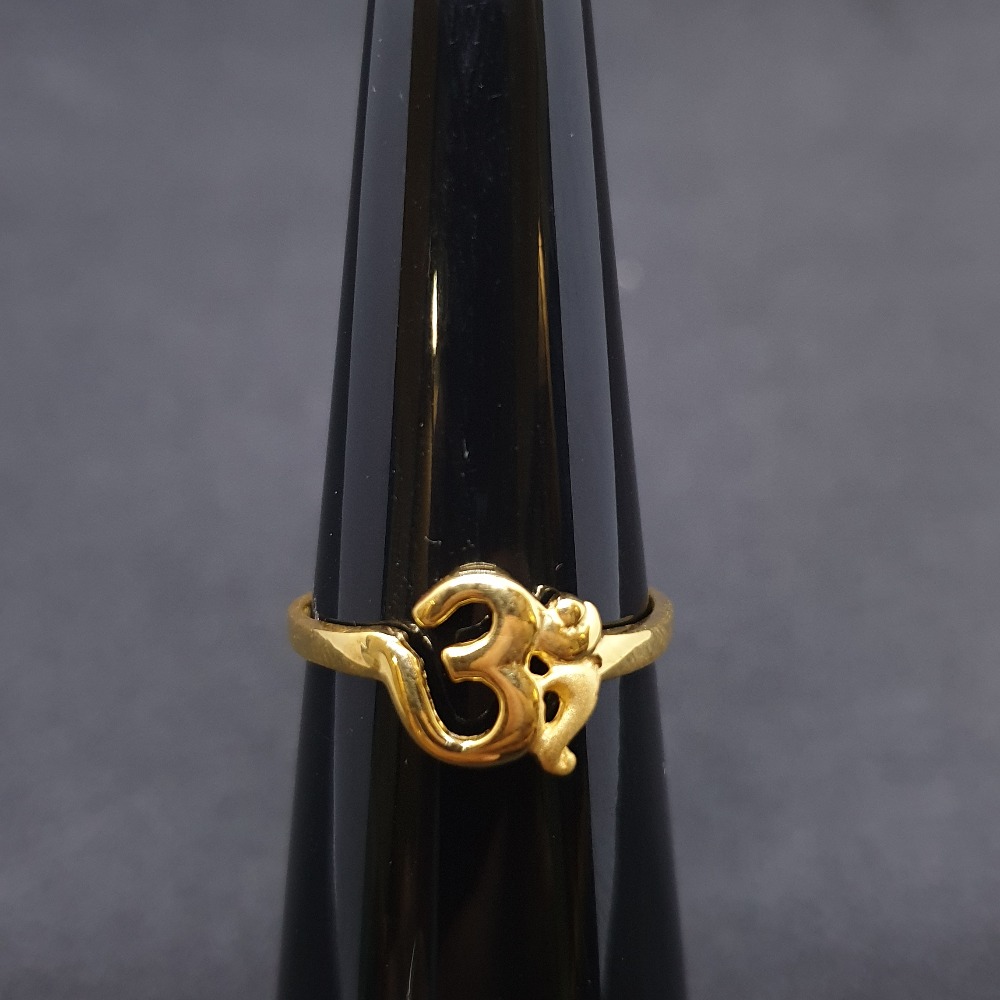 Om ladies ring plain lrg-0303