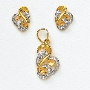 22KT Gold Pendant Set PS-364