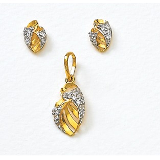 916 Gold Pendant Set PS-362
