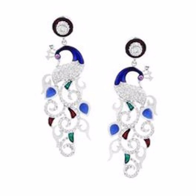 925 Sterling Silver Diamond Earring
