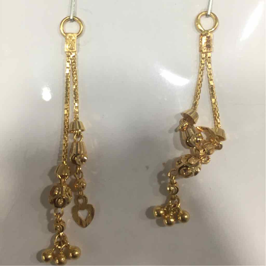 22K Gold Designer Latkan Earring