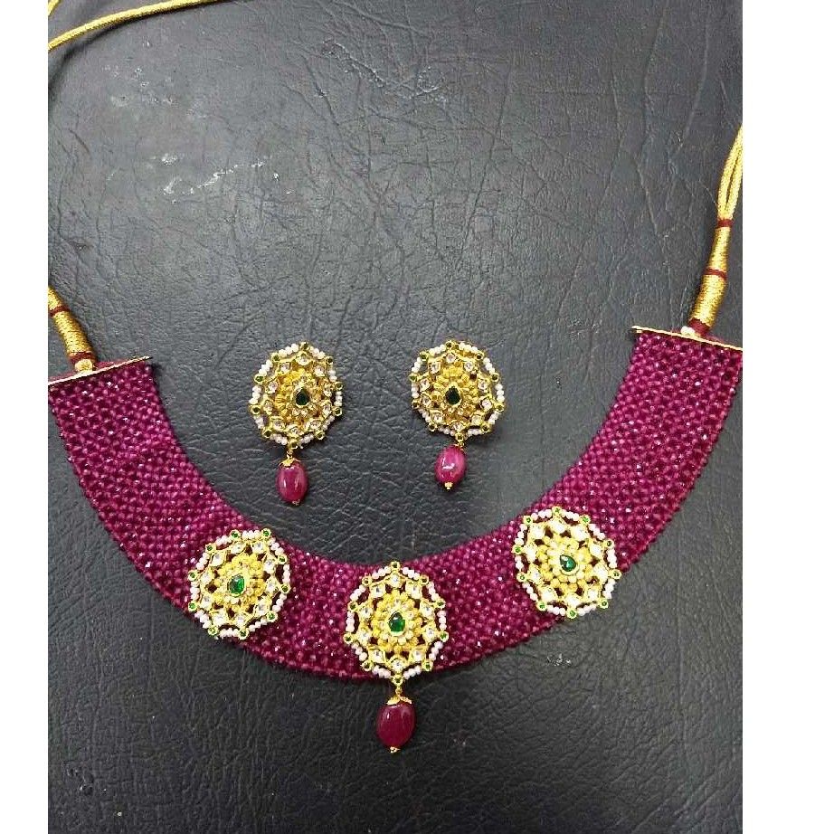 22KT Gold Colorful Pearl Necklace