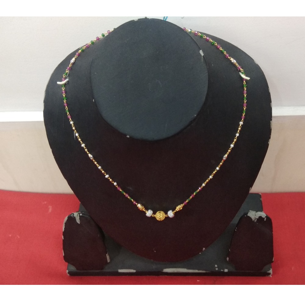 22KT Handmade Ladies White Beads Mala
