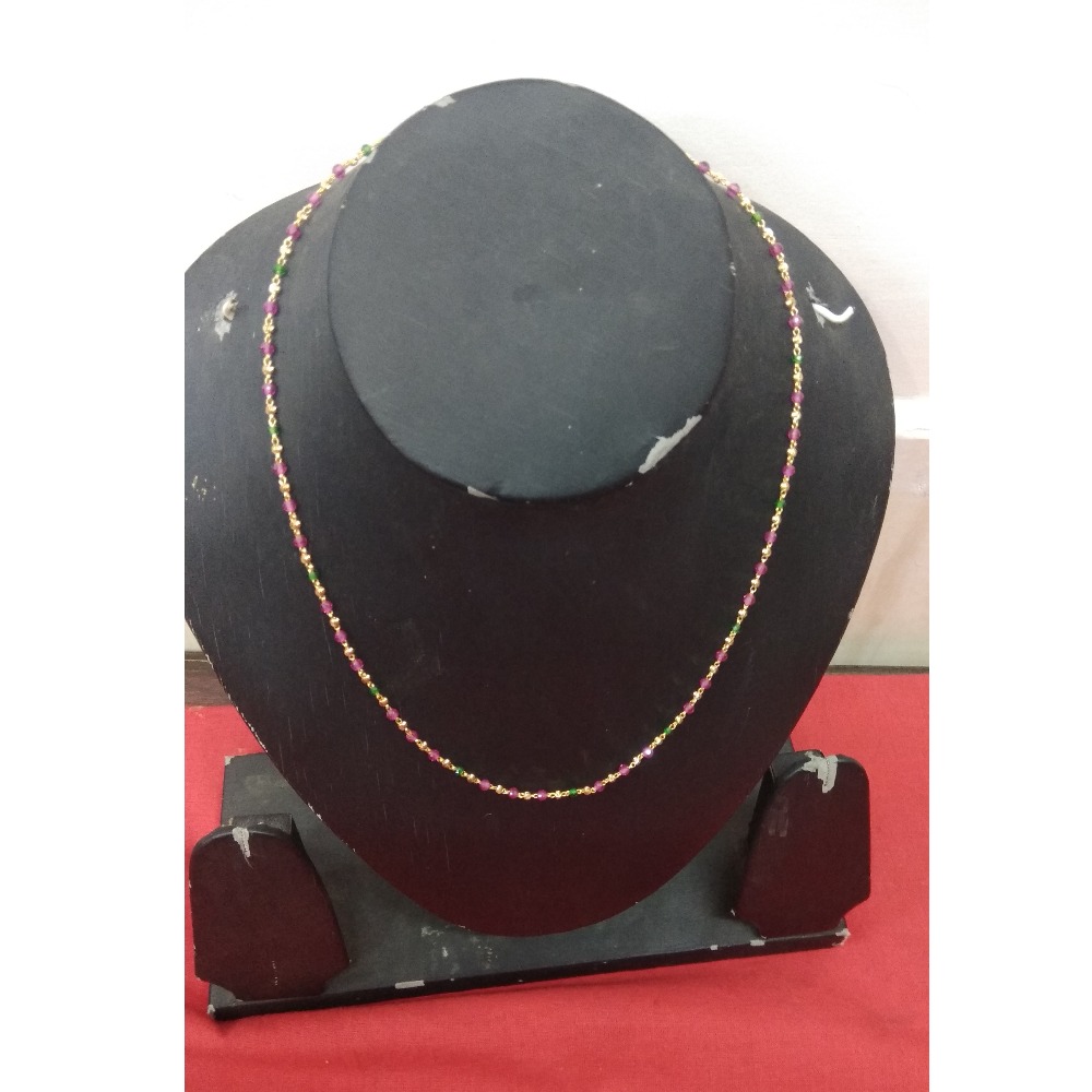 916 Gold Pink Beads Mala