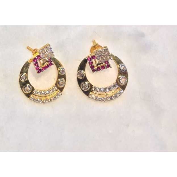 22KT Yellow Gold Ladies Shiny Stylish Earring
