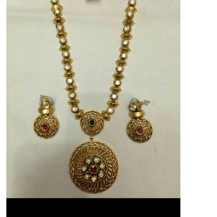 Designer Ladies Yellow Necklace Set