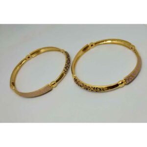 Fancy Bangle 2 Pices With Bikaneri Meena Work