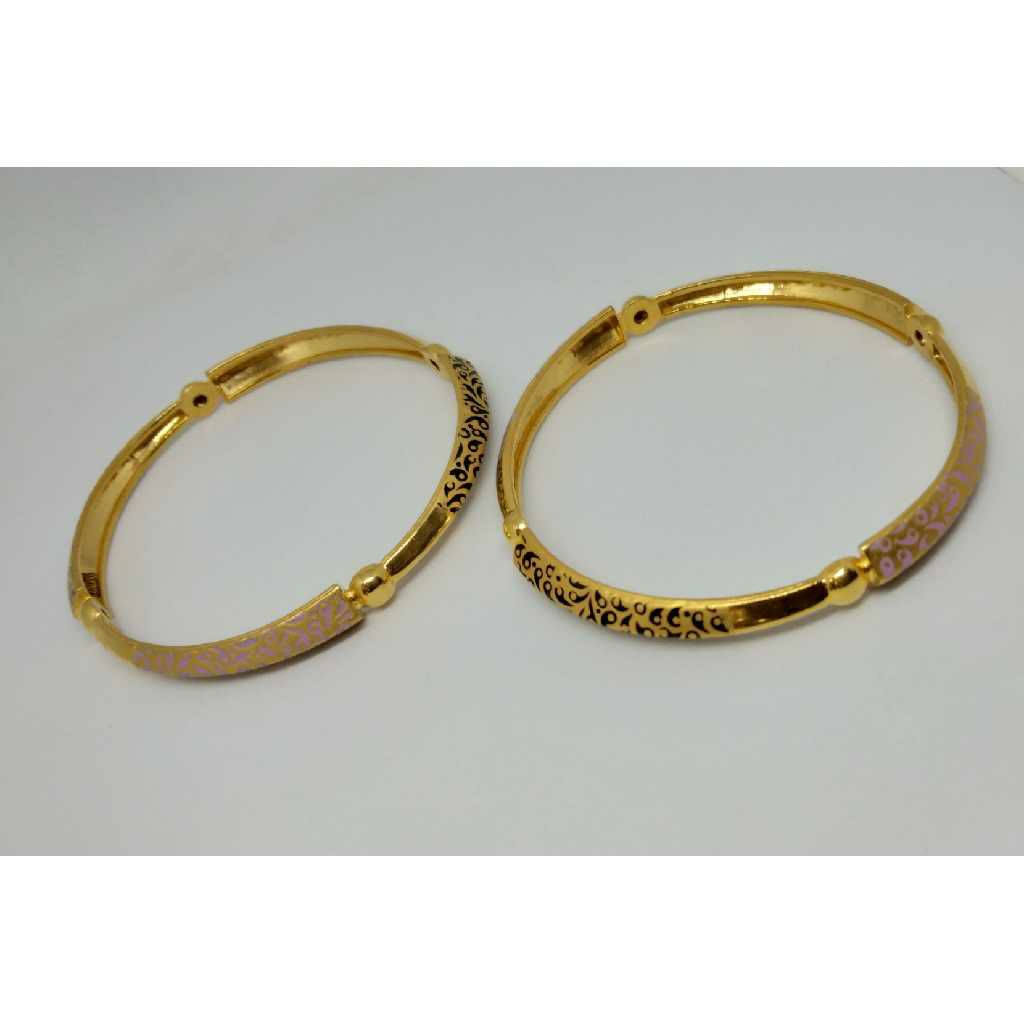 Fancy Bangle 2 Pices With Bikaneri Meena Work