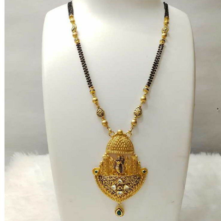 22k antique radha krishna mangal sutra