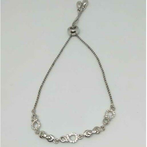 92.5 Sterling Silver Adjustable Ladies Bracele
