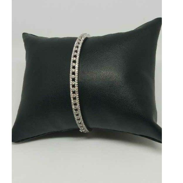 92.5 Sterling Silver Bangle Style Ladies Bracelet(kada)