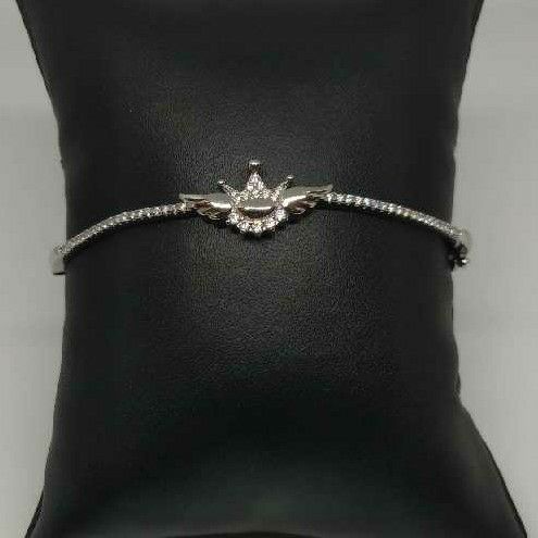 92.5 Classic Wing&crown Sterling Silver Bracelet(kada)