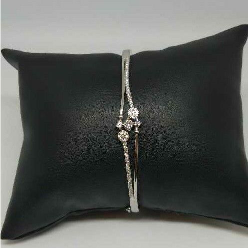 92.5 Sterling Silver Dimaond Ladies Bracelet (kada)
