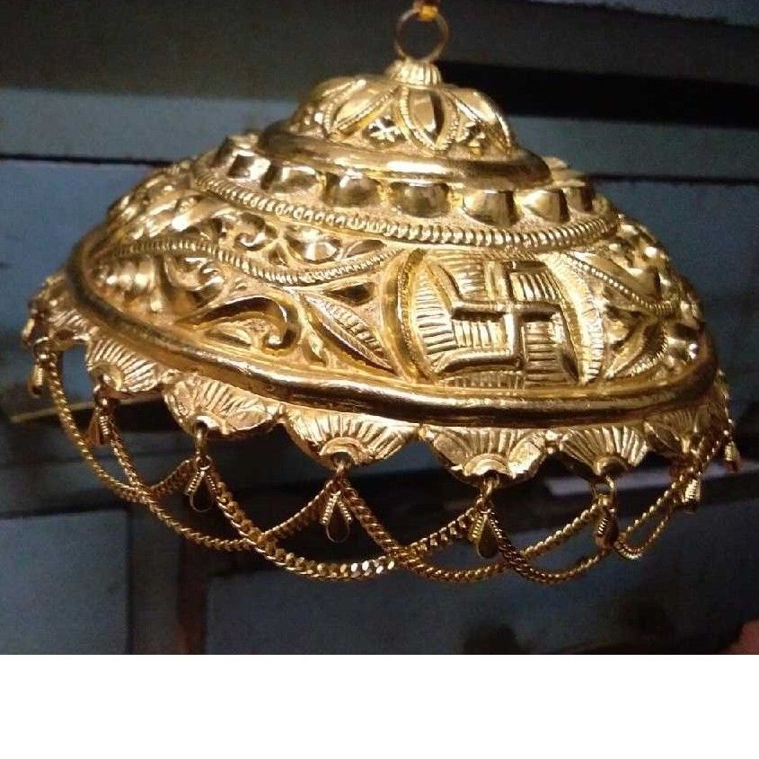 Gold Coated Chhattar For Pooja - Image 5