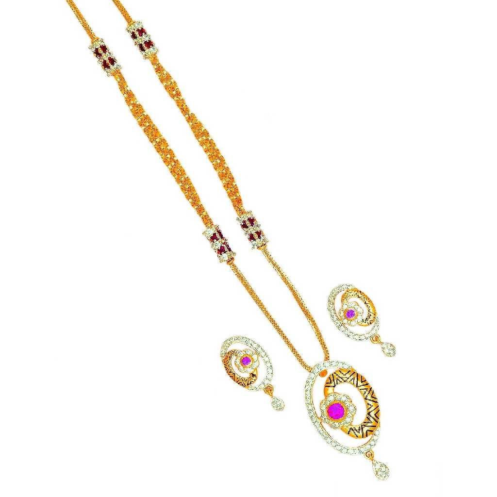916 Colorful Gold Dokiya With Fancy Chain