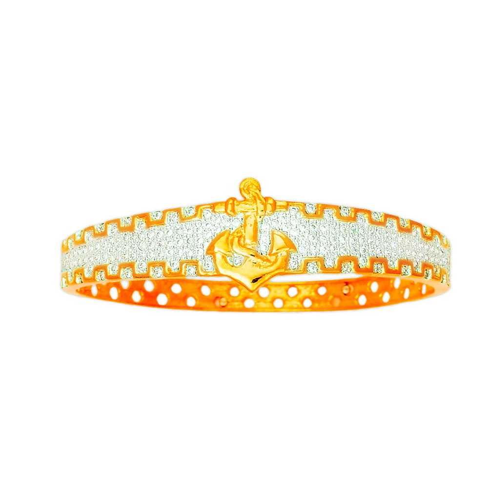 916 Yellow Gold Designer Kada