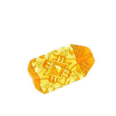 22K/916 Plain Gold CZ designer Gents Ring