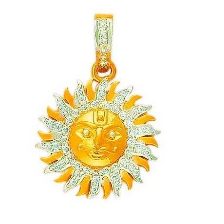 22K/916 Gold CZ Suryaa Pendent