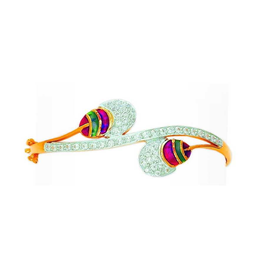 22K/916 Gold Fancy Colorful CZ Bracelet