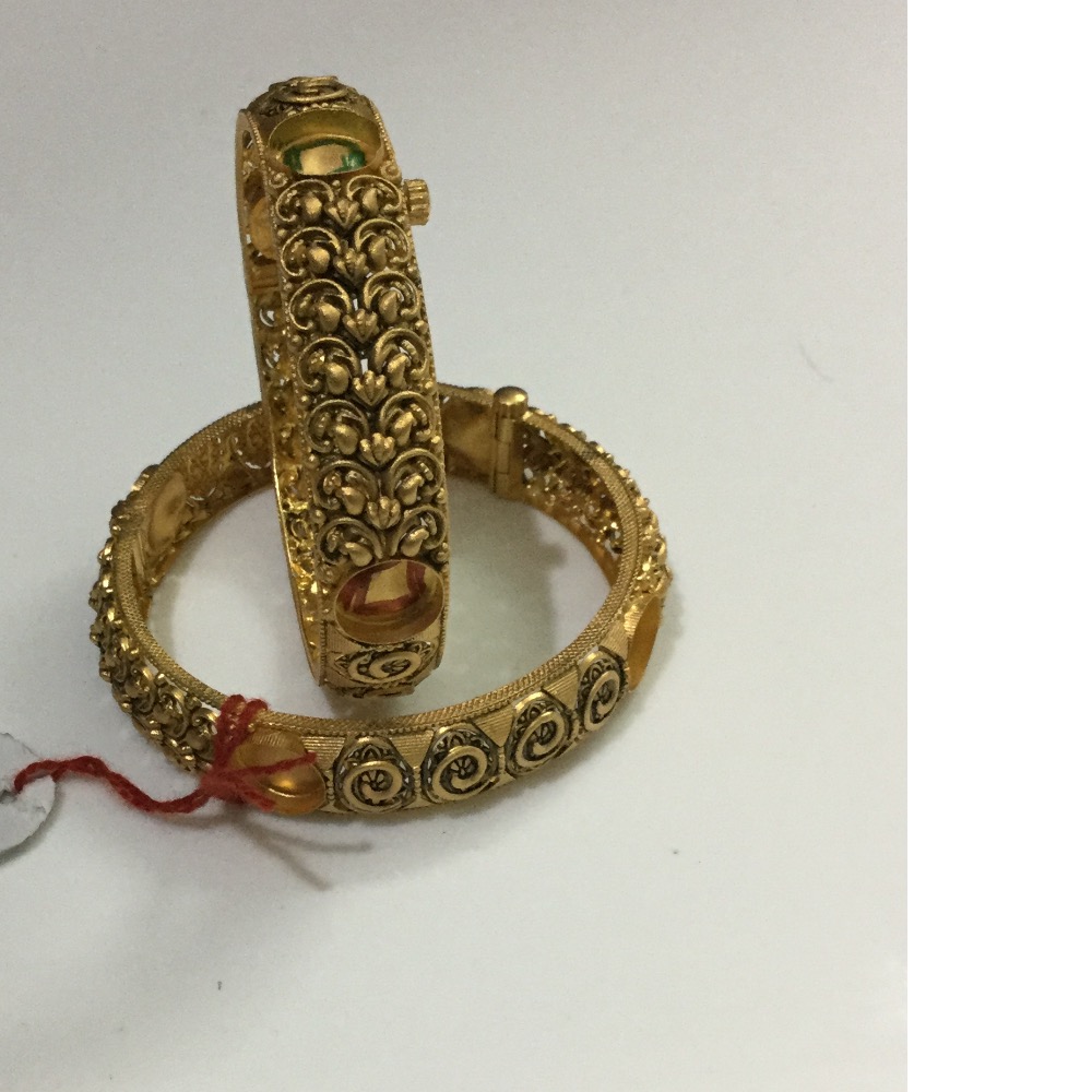 22KT Gold Ladies Designer Bangles Yellow