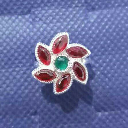 Flower  Shape 925 Silver Toe Ring