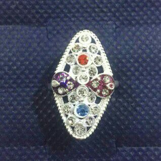 Silver Cocktail Ring For Ladies