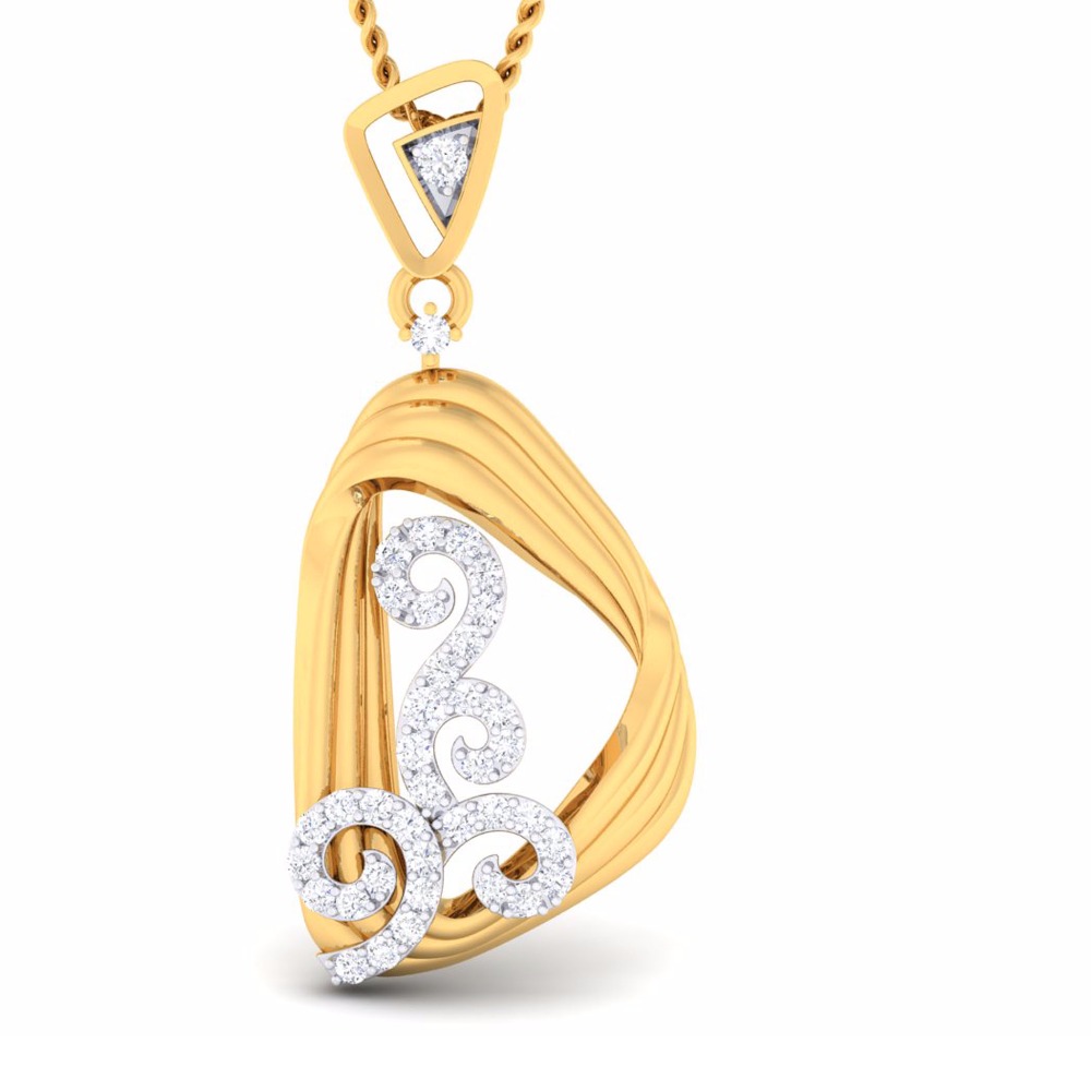 Fancy Ladies CZ Diamond Pendent set