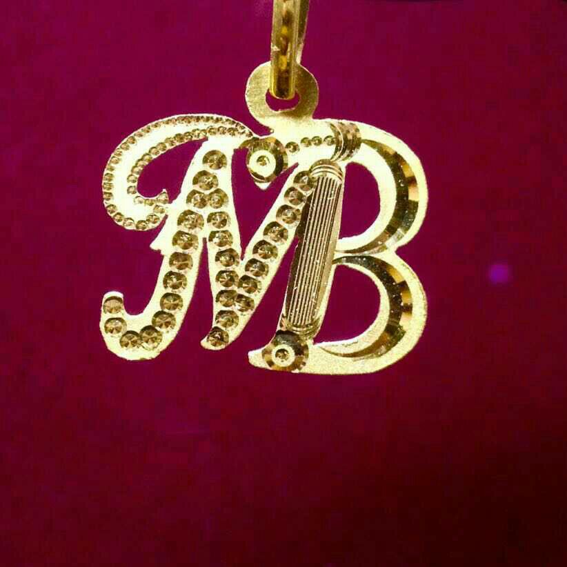 22K / 916 Gold Alphabet Modern Pendant
