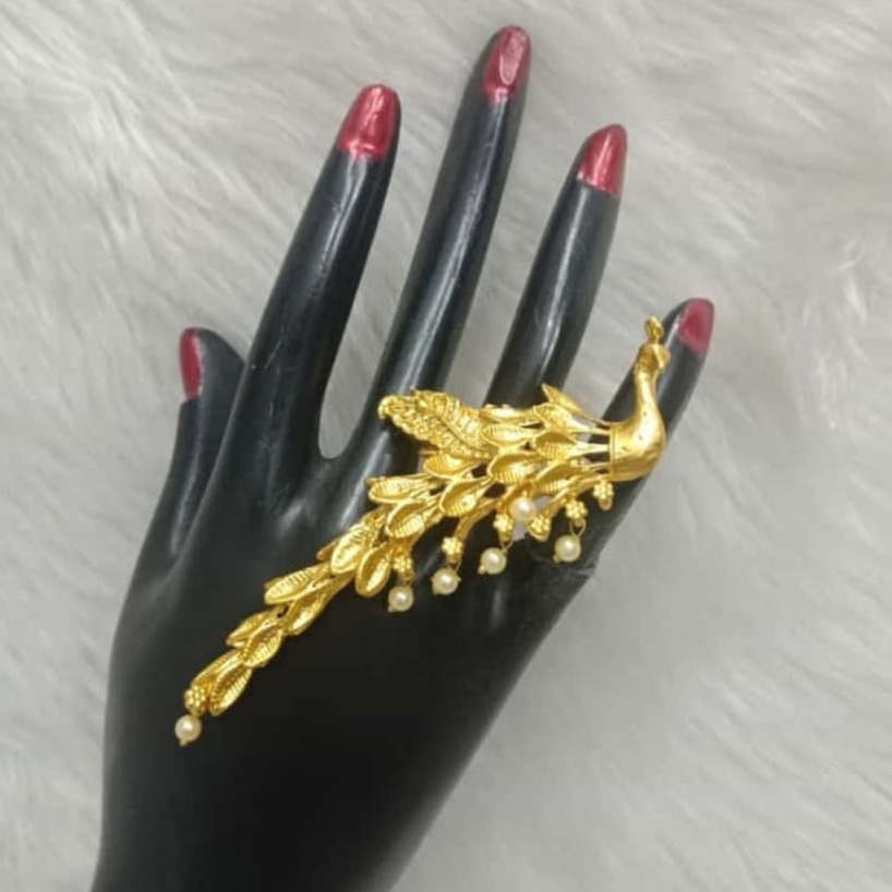 22k gold peacock ring