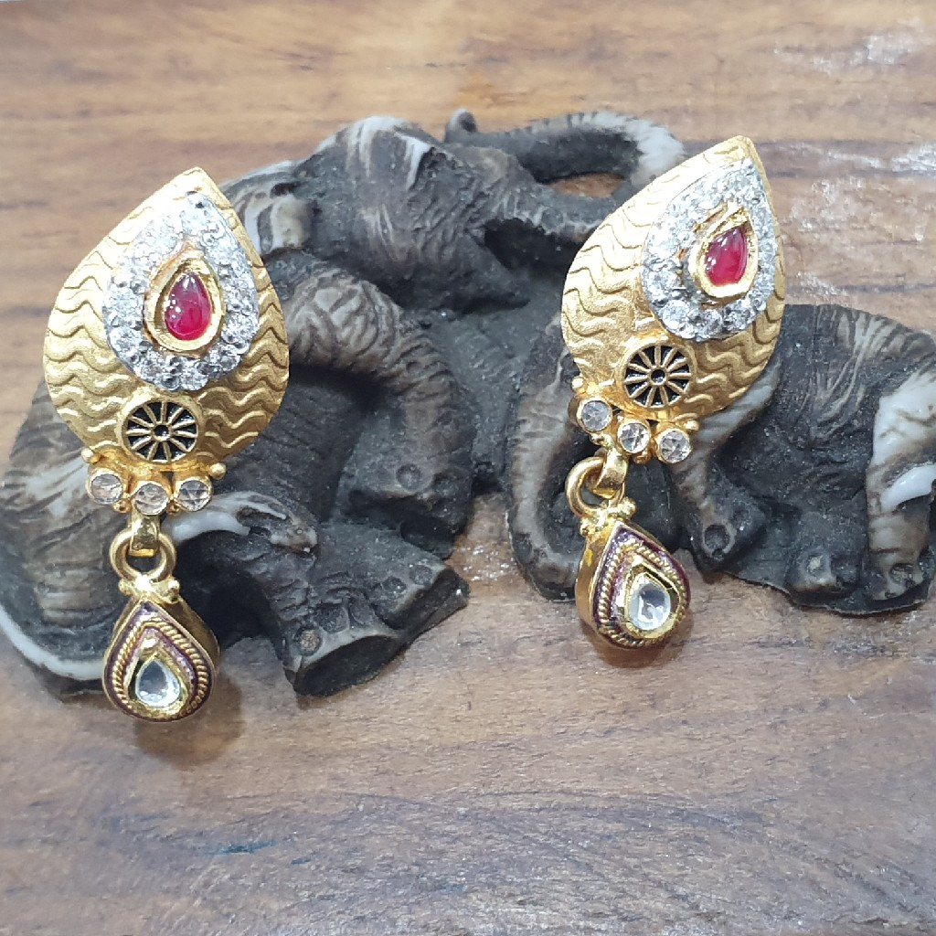 cz work Gold Earring ERG0069