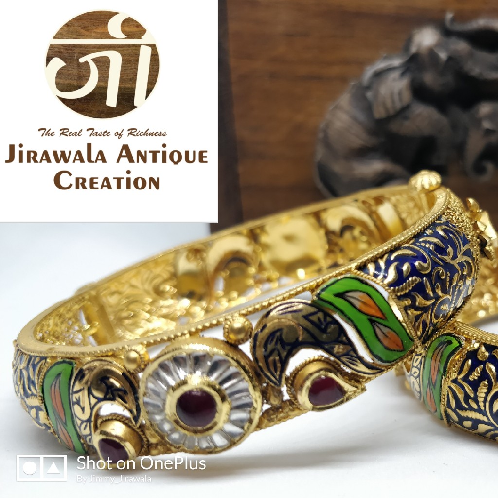 Antique Jadtar minakari Patla