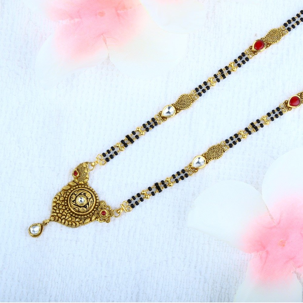 916 Gold Antique Jadtar Mangalsutra MSG - 0253