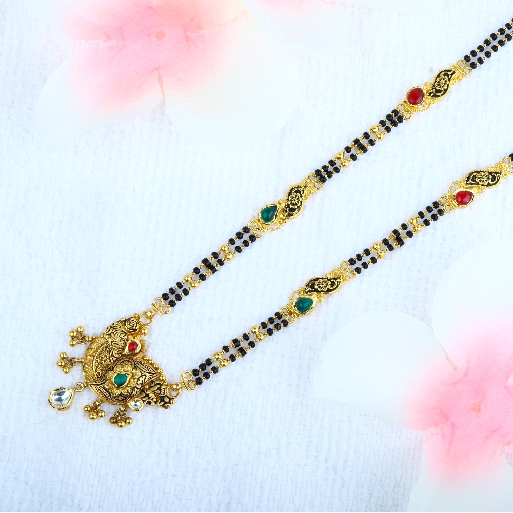 22KT Gold Antique Jadtar Mangalsutra MSG - 0258