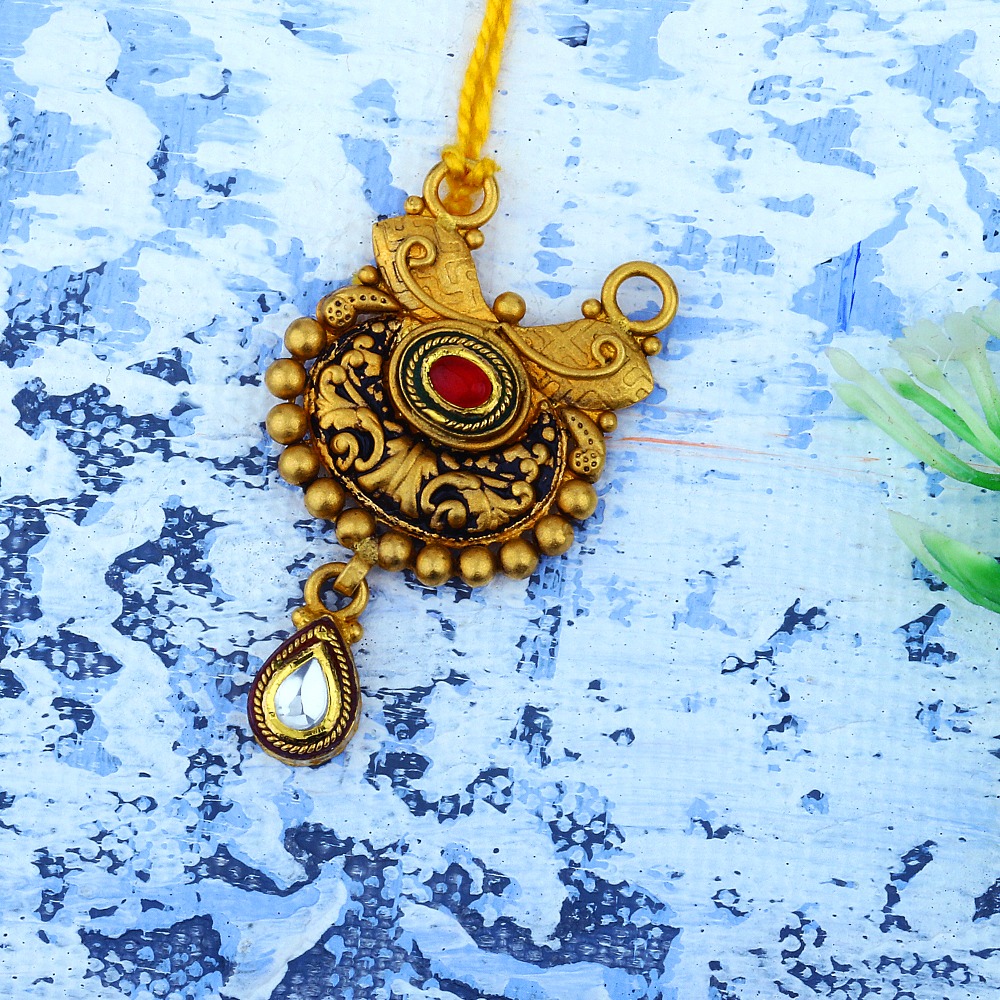 22KT Gold Antique Bridal Pendant JAP-028