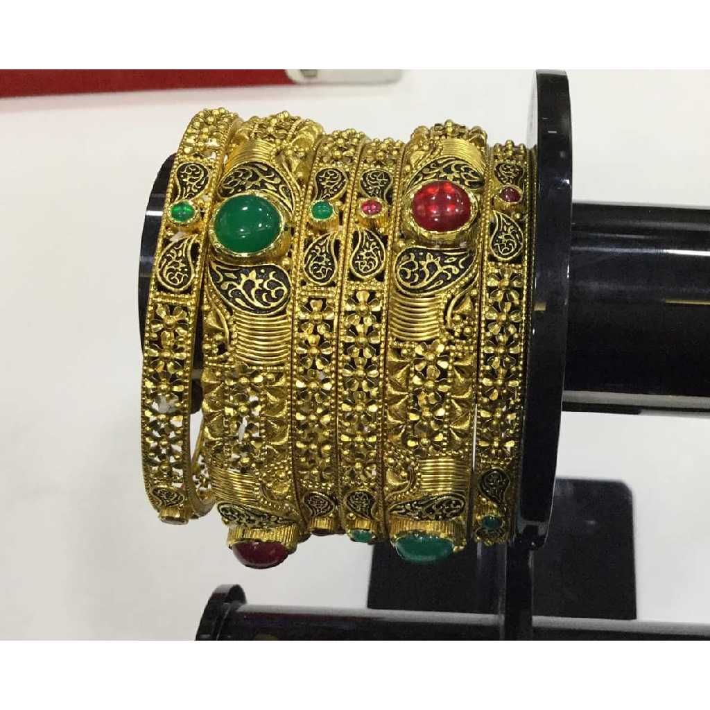 Antique Jadtar Chudi Patla (Patala Bangadi Set 4+2)