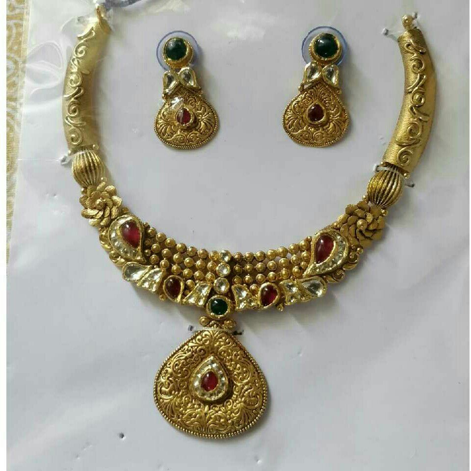 916 Gold Antique Necklace Set