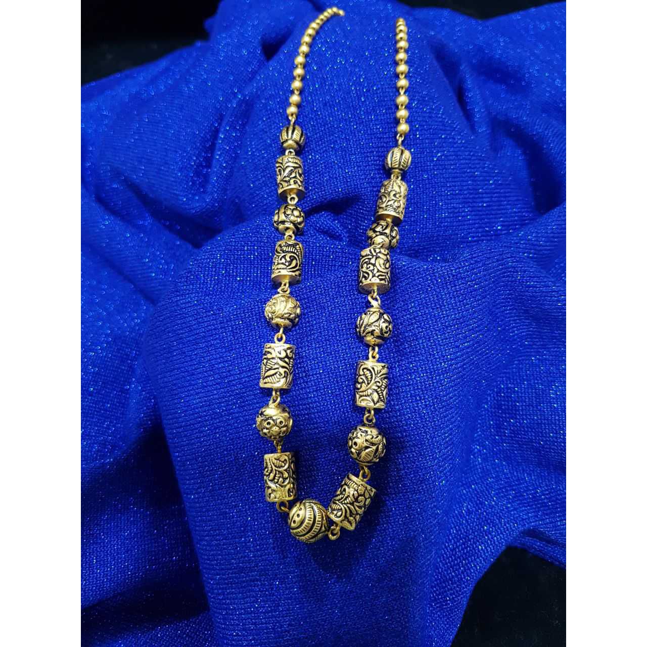 22KT Yellow Gold Ladies Antique Single Line Mala