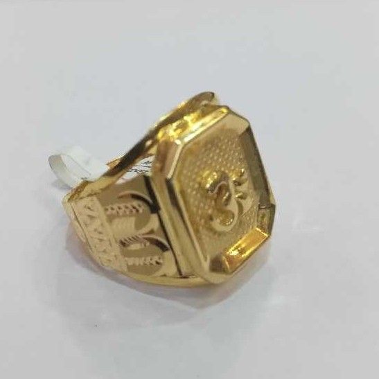 916 22k Om Gold Mens Ring - Image 2