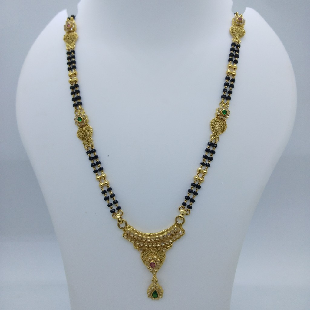 916 GOLD POLKI ANTIQUE MANGALSUTRA TJ-03TJ-037
