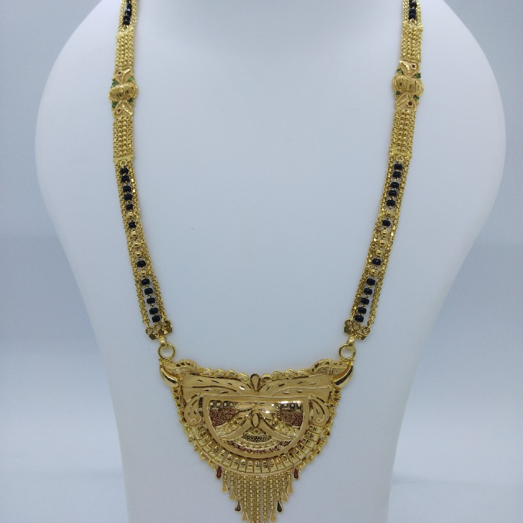 916 GOLD KOLKATI FANCY MANGALSUTRA TJ-035